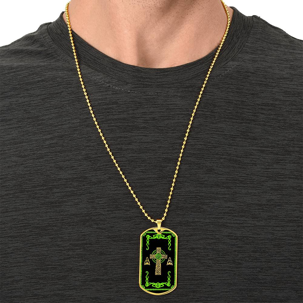 Mens Celtic Necklace, Celtic Cross Necklace, Trinity Knot Necklace, Christian Cross Pendant, Irish Jewelry, Protection Necklace, Viking gift