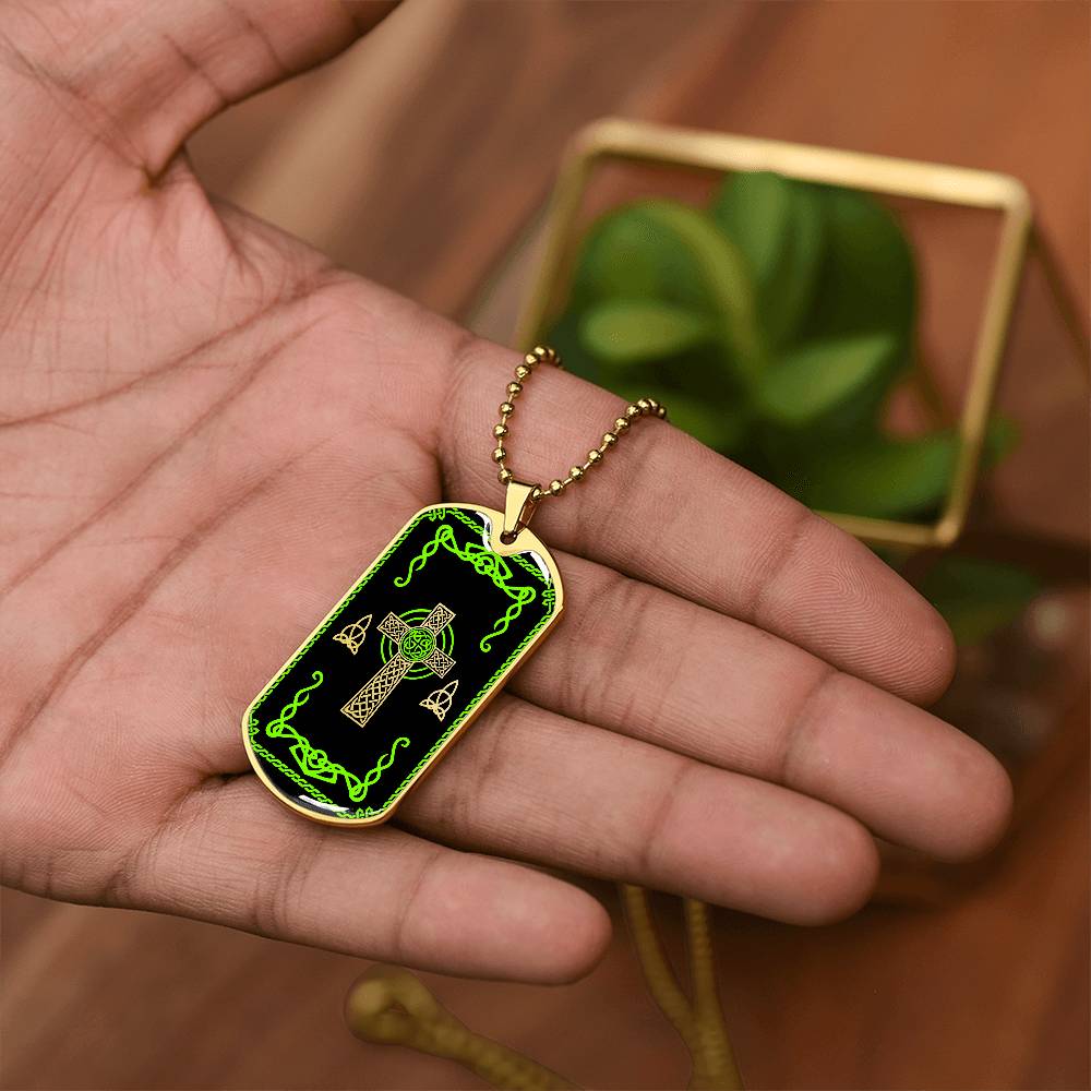 Mens Celtic Necklace, Celtic Cross Necklace, Trinity Knot Necklace, Christian Cross Pendant, Irish Jewelry, Protection Necklace, Viking gift