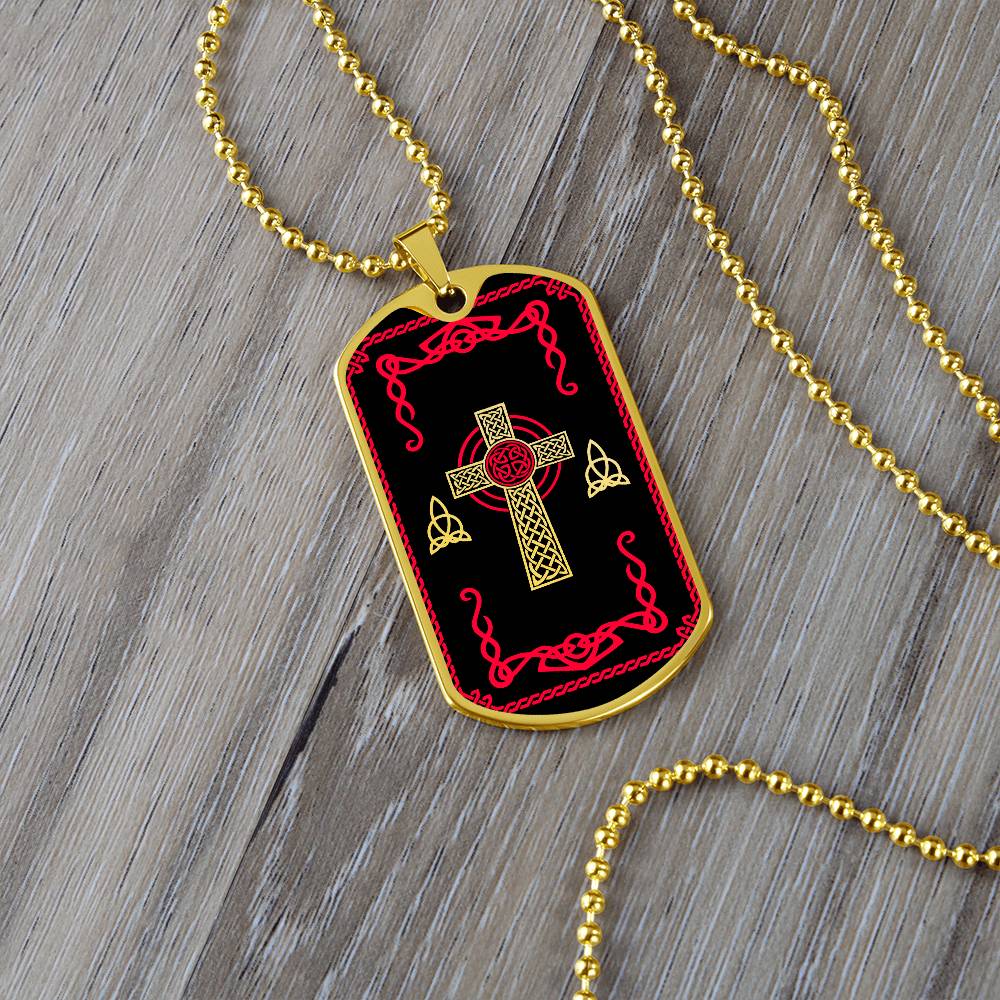 Mens Celtic Necklace, Celtic Cross Necklace, Trinity Knot Necklace, Christian Cross Pendant, Irish Jewelry, Protection Necklace, Viking gift