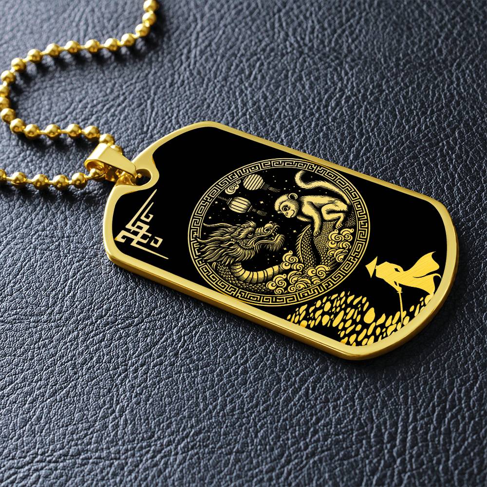 Monkey and Dragon Necklace