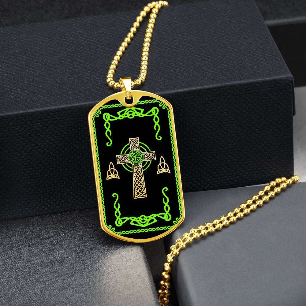 Mens Celtic Necklace, Celtic Cross Necklace, Trinity Knot Necklace, Christian Cross Pendant, Irish Jewelry, Protection Necklace, Viking gift