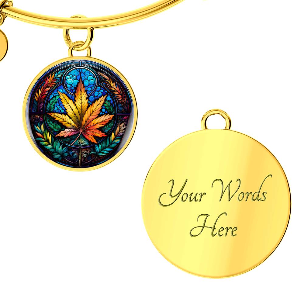 Gold Marijuana Pendant