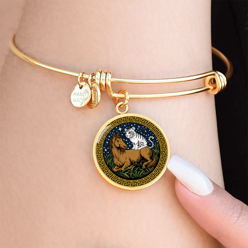 Tiger and Horse Bracelet - Couples Chinese Zodiac Animal Pendant Jewelry