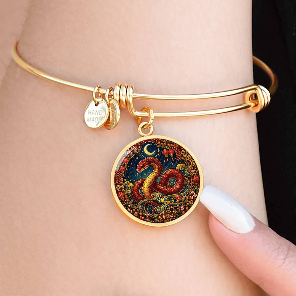 Year of The Snake Bracelet - Chinese Zodiac Animal Charm Pendant Jewelry