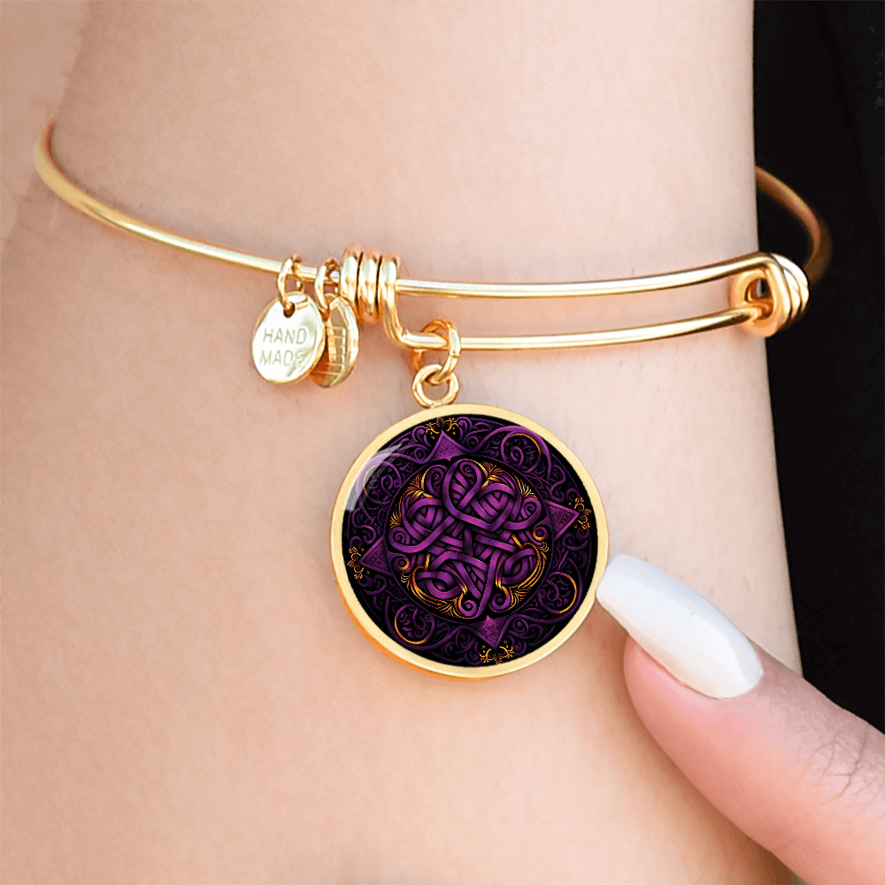Purple Celtic Knot Bracelet - Romantic Pendant Jewelry