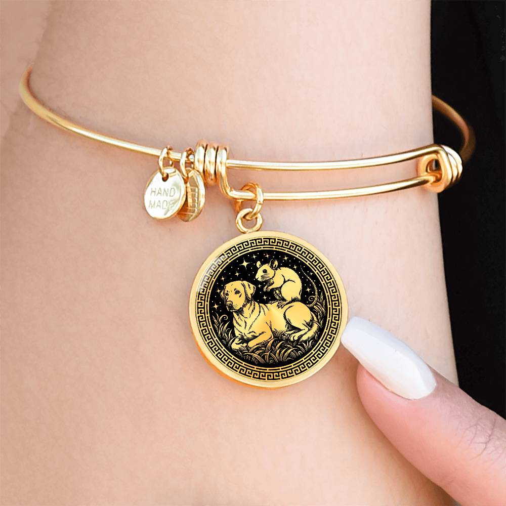 Dog and Rat Bracelet - Couples Chinese Zodiac Animal Pendant Jewelry