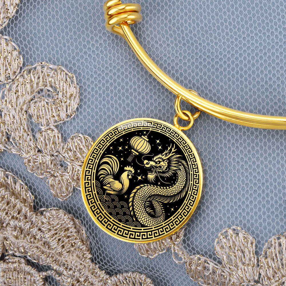 Rooster & Dragon Bracelet Couples Chinese Zodiac Jewelry