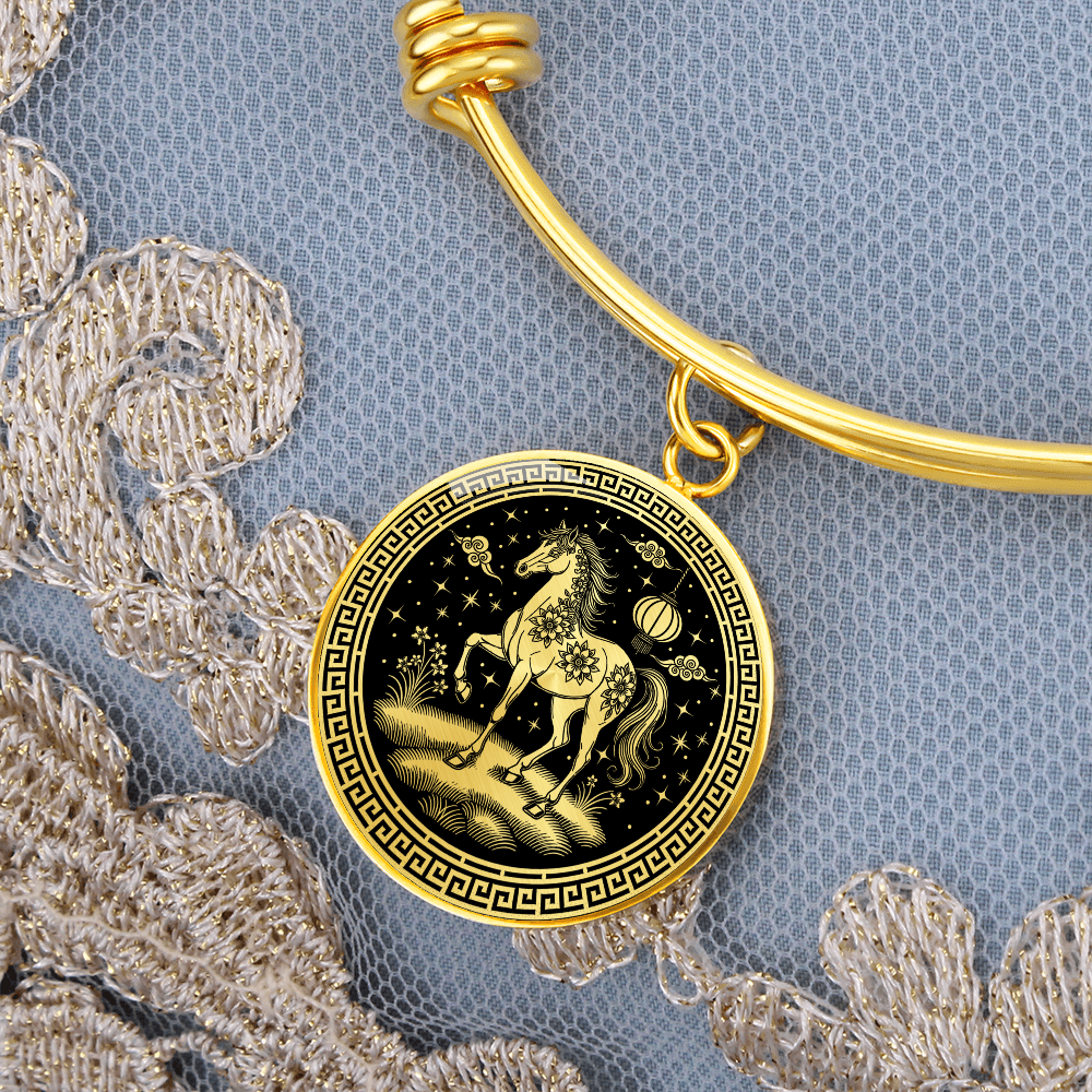 Horse Bracelet Chinese Zodiac Pendant Jewelry