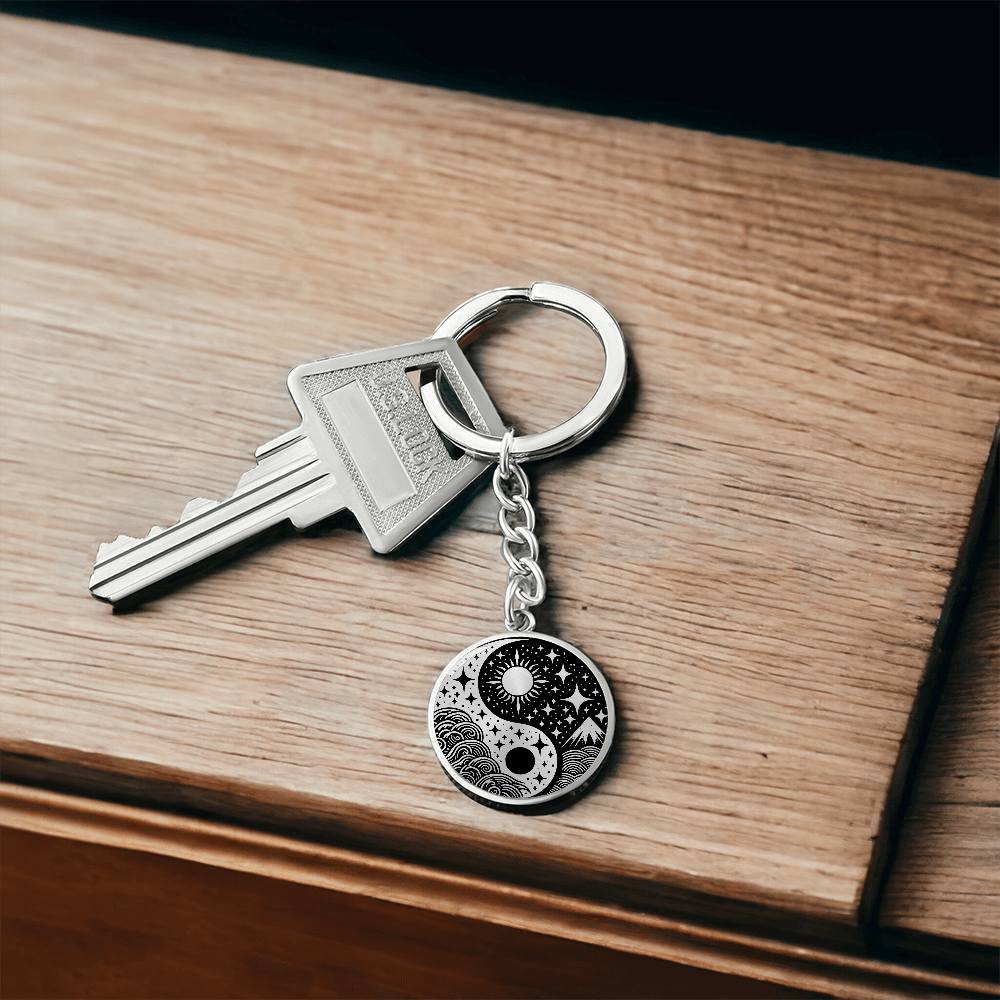 Sun and Moon Keychain
