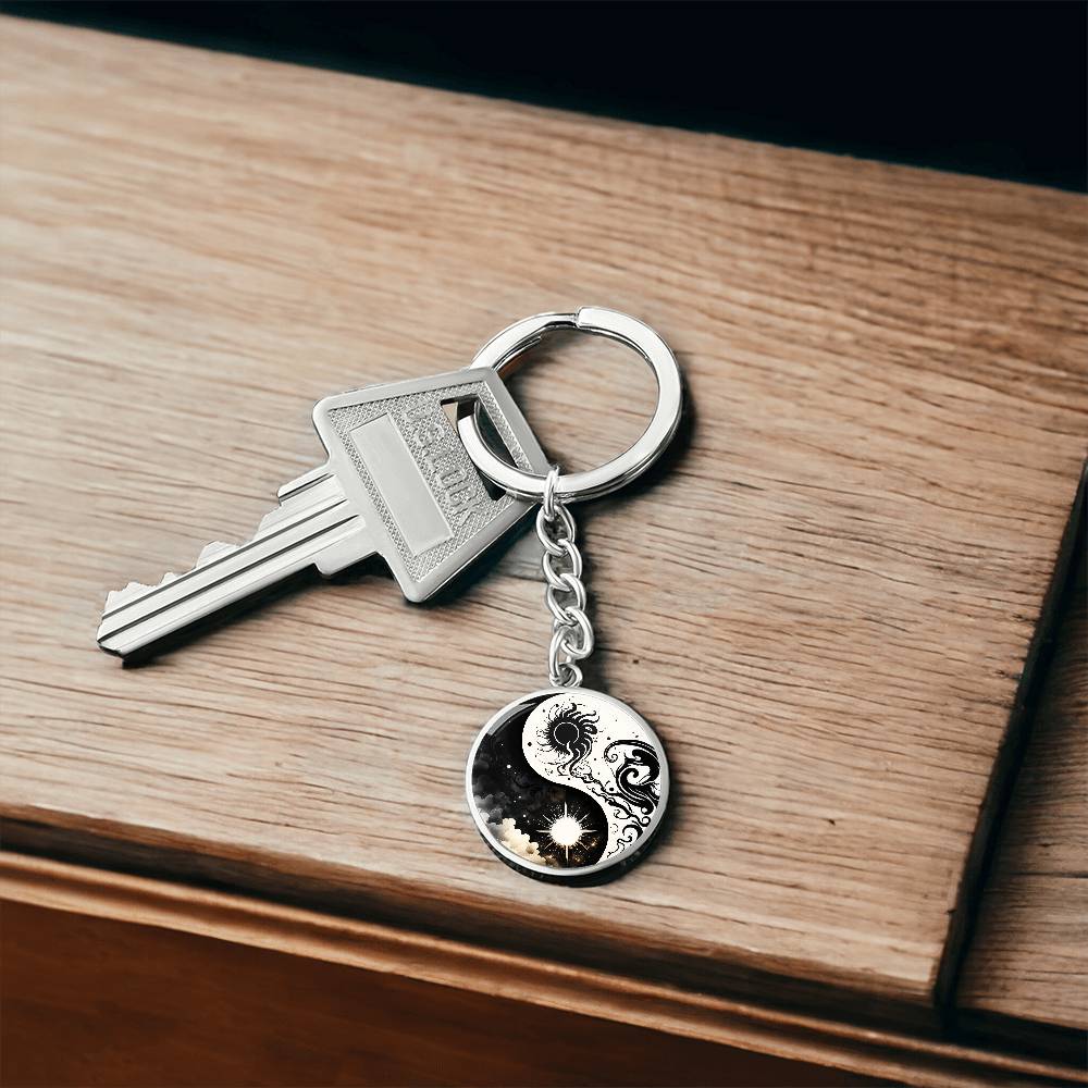 Sun and Moon Keychain