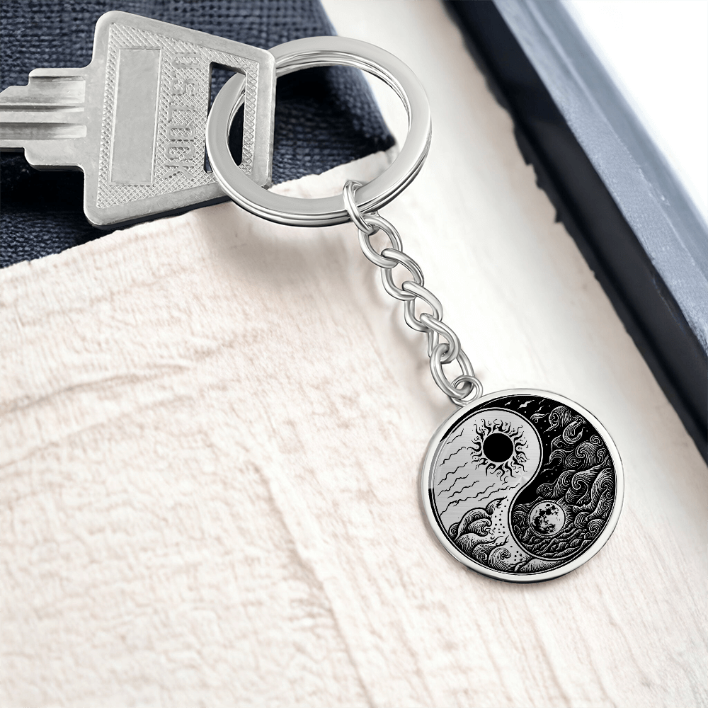 Sun and Moon Keychain