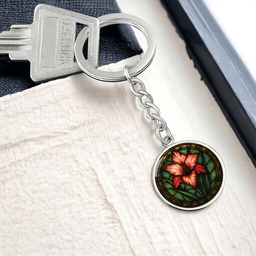 Gladiolus Keychain