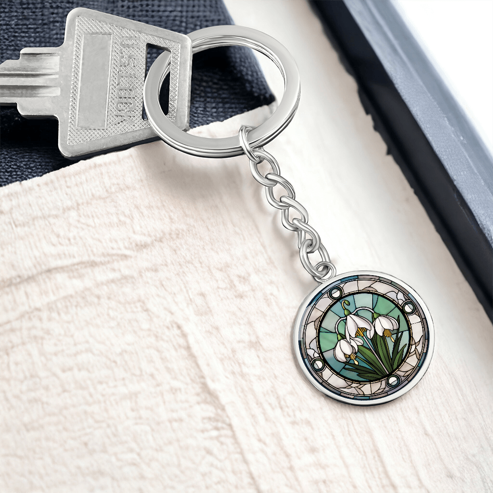 Snowdrop Keychain