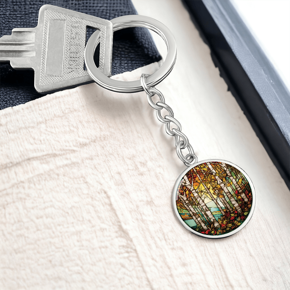 Birch Tree Keychain