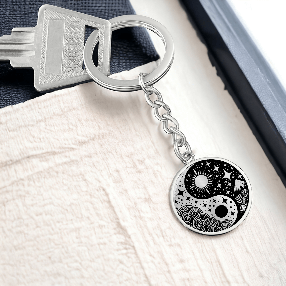 Sun and Moon Keychain