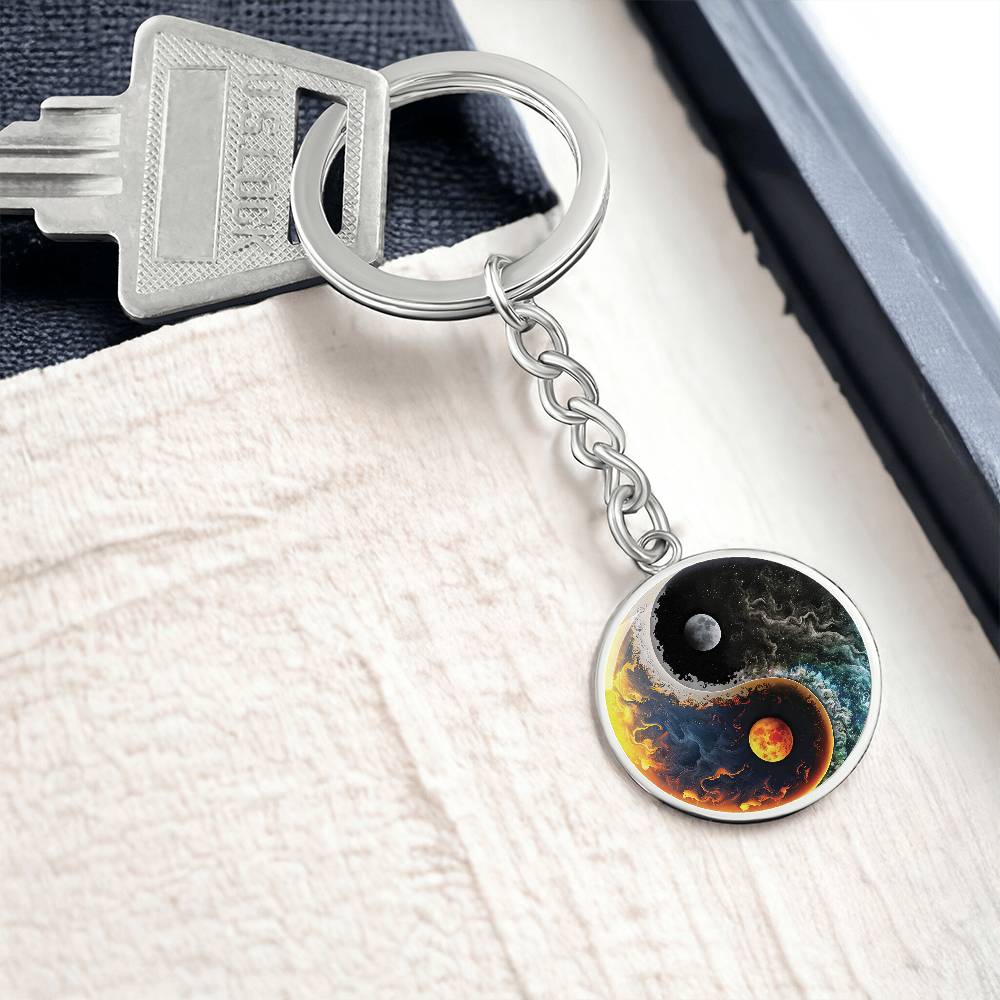 Sun and Moon Keychain