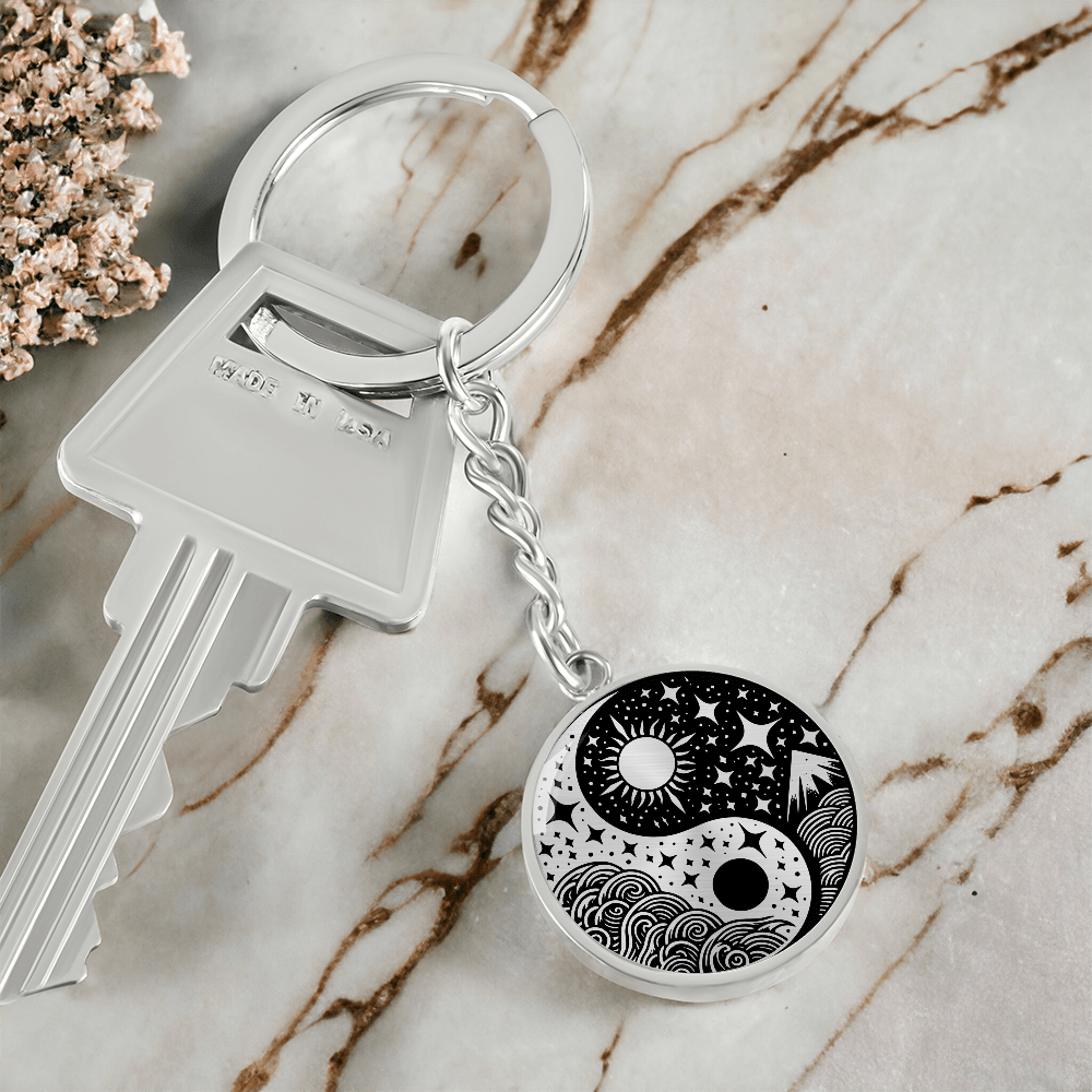 Sun and Moon Keychain