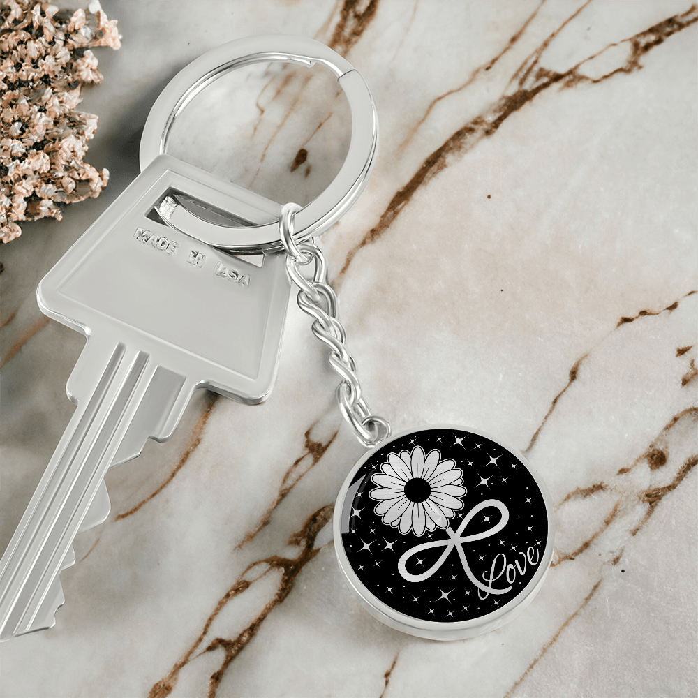 Infinity Daisy Keychain