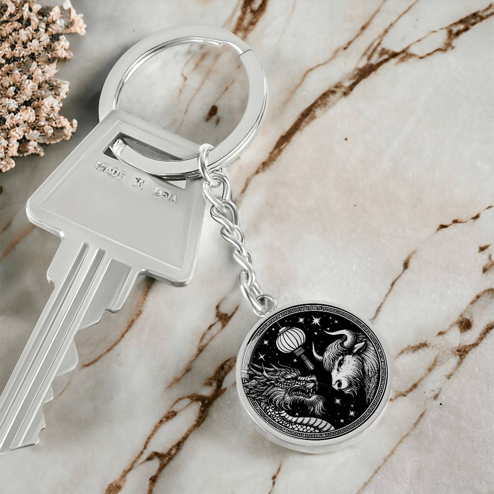 Ox & Dragon Keychain