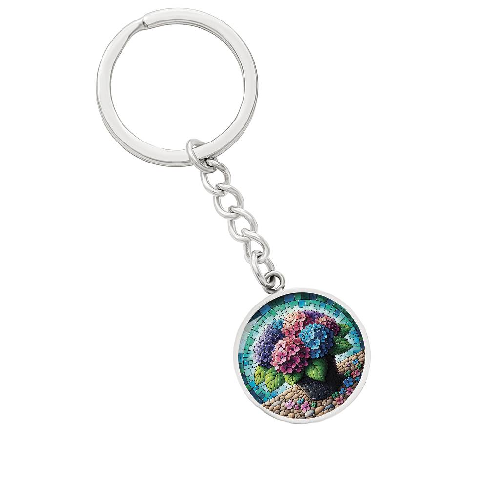 Hydrangea Keychain