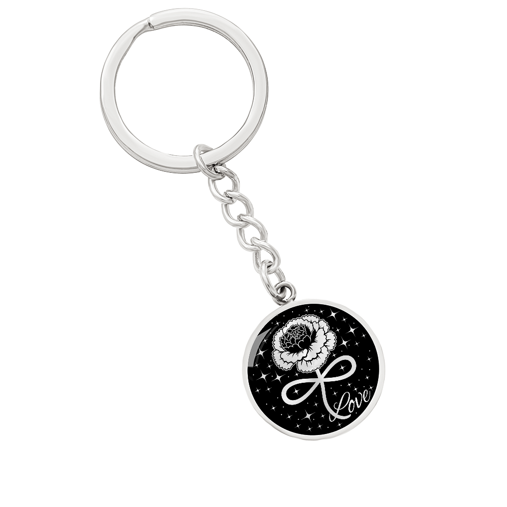 Infinity Carnation Keychain