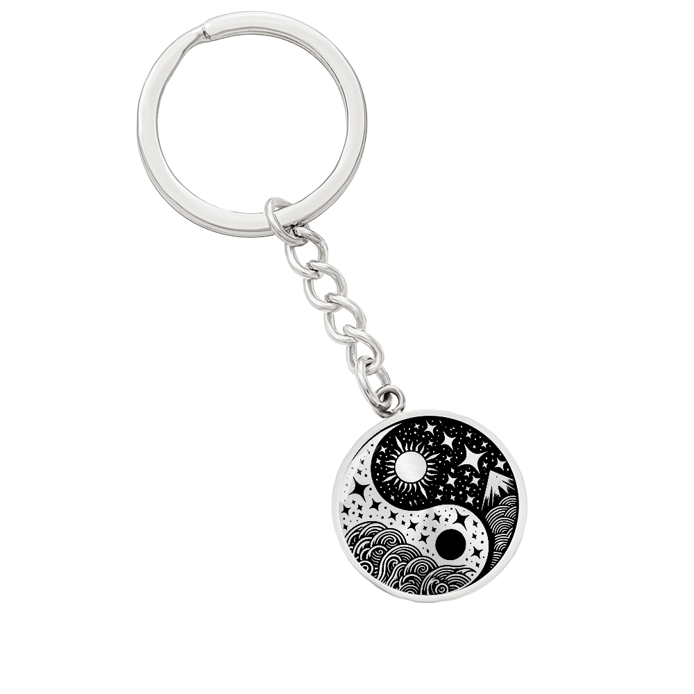 Sun and Moon Keychain