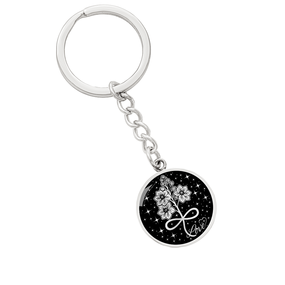 Infinity Larkspur Keychain