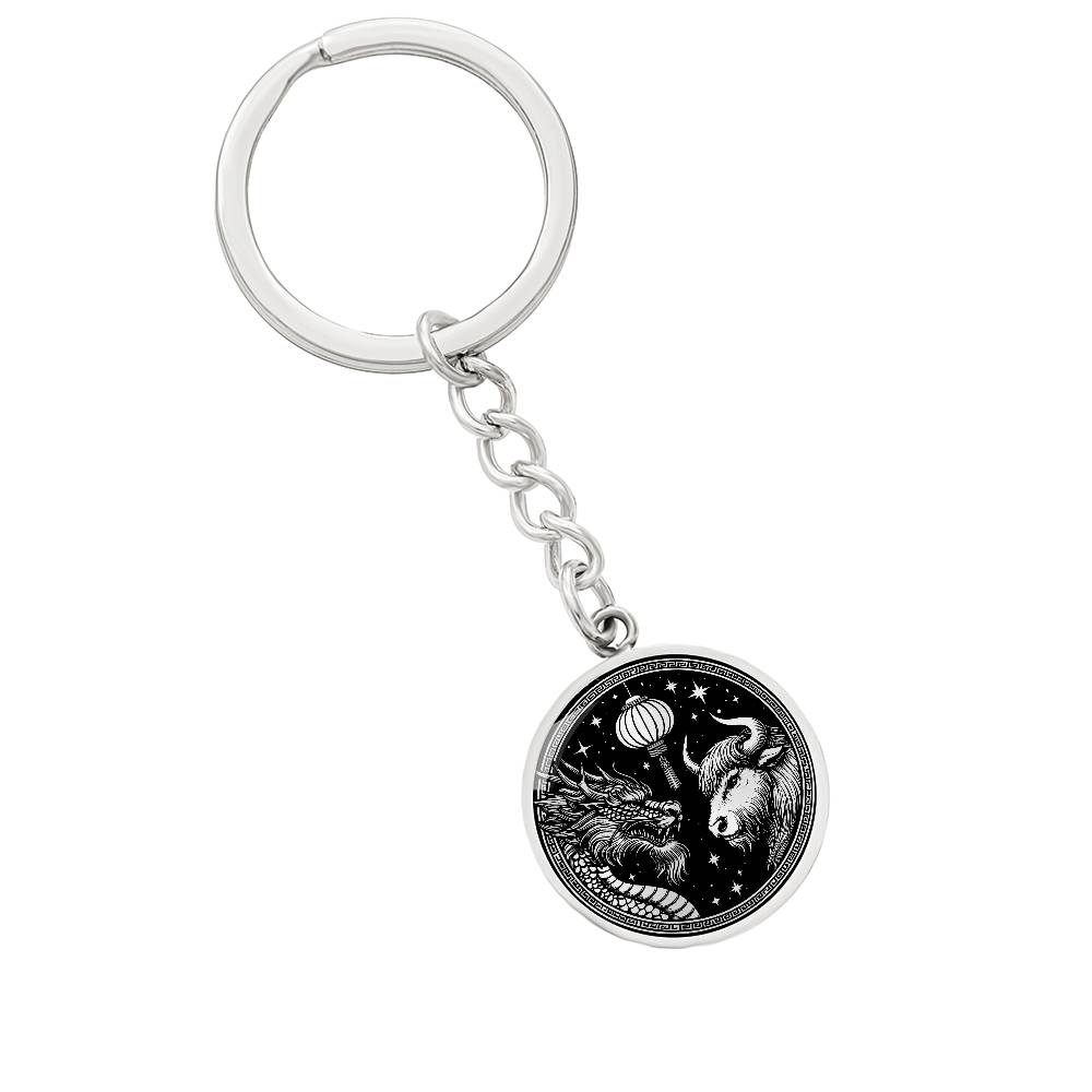 Ox & Dragon Keychain