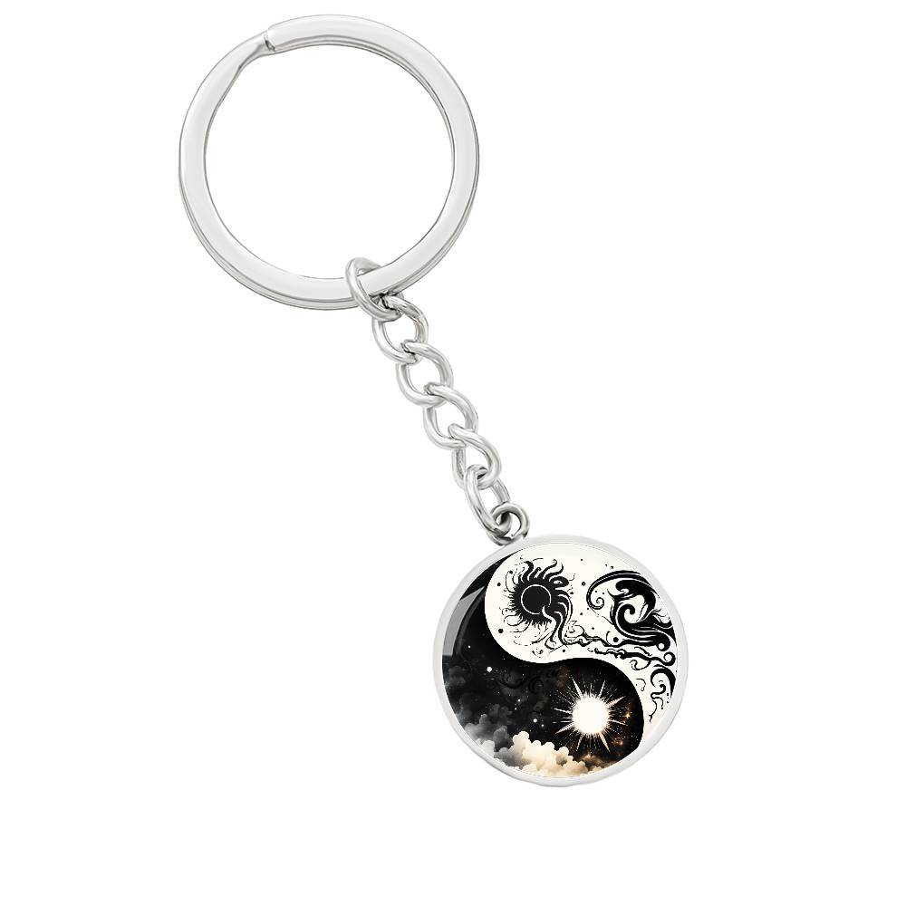 Sun and Moon Keychain