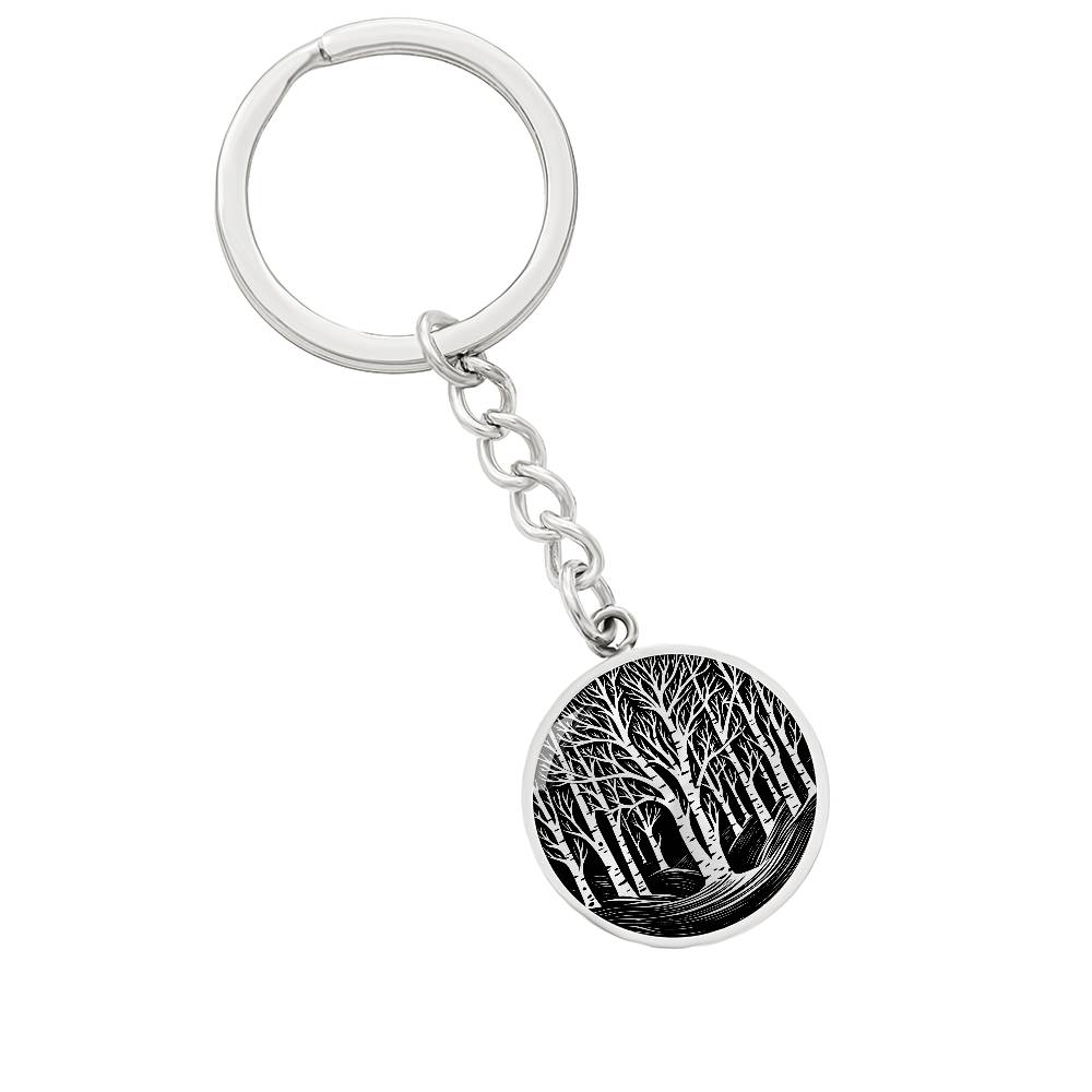 Birch Tree Keychain