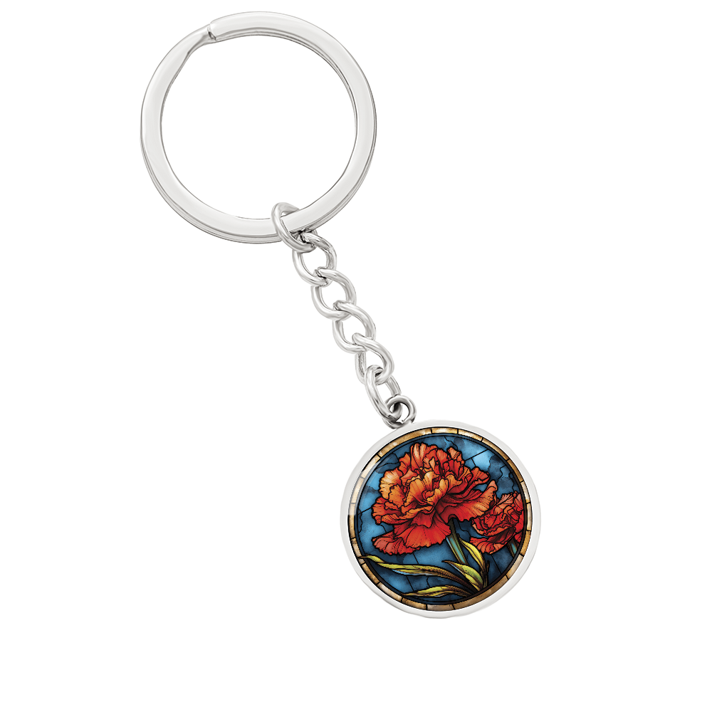 Carnation Keychain