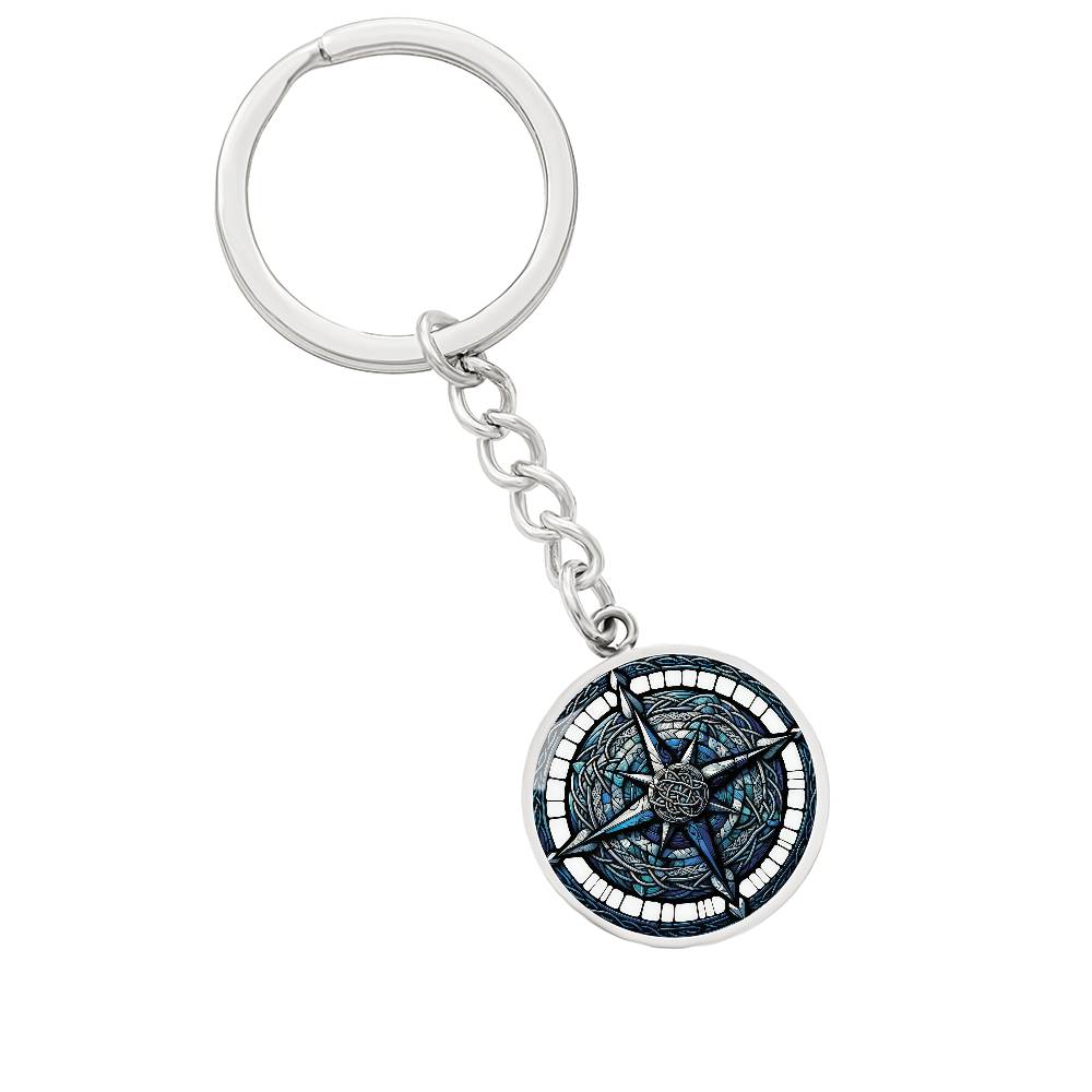 Compass Rose Keychain