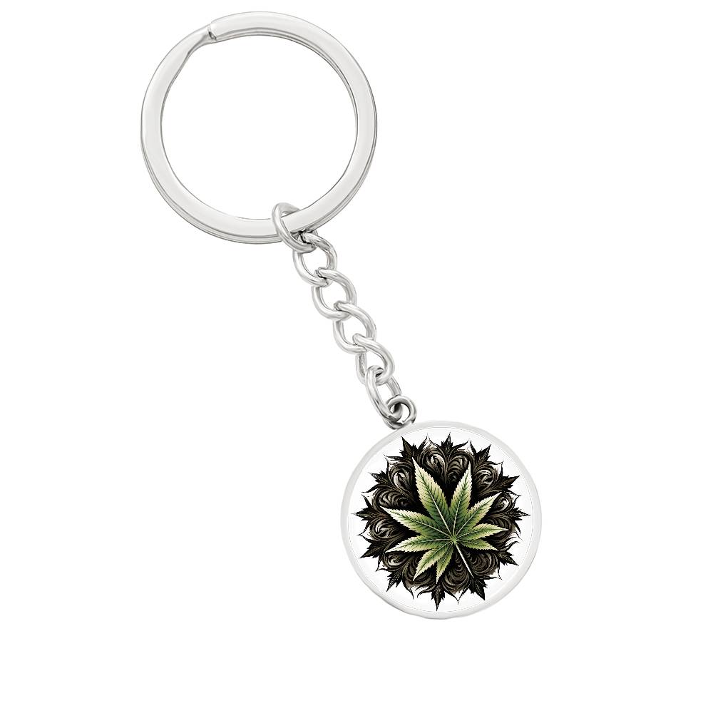 Marijuana Leaf Keychain