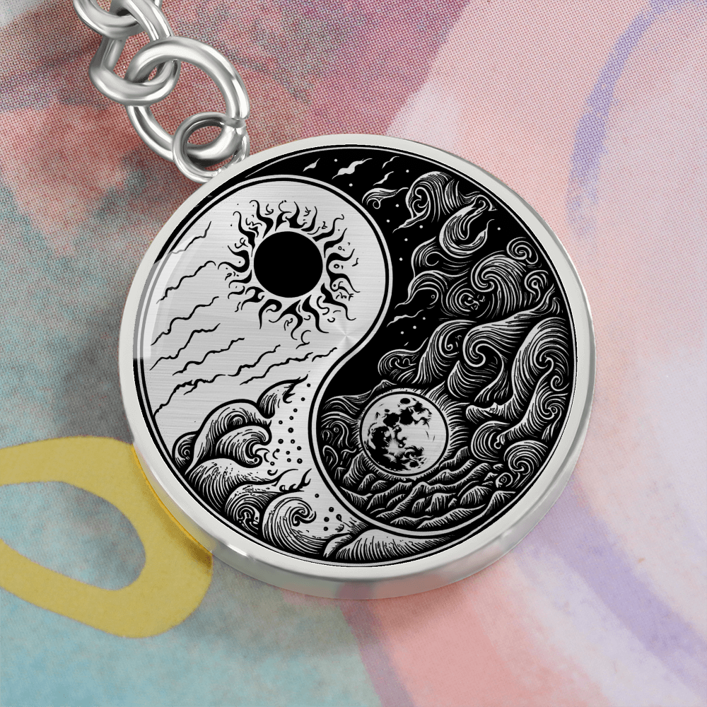 Sun and Moon Keychain