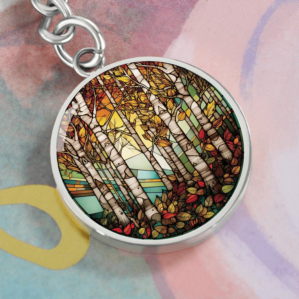Birch Tree Keychain