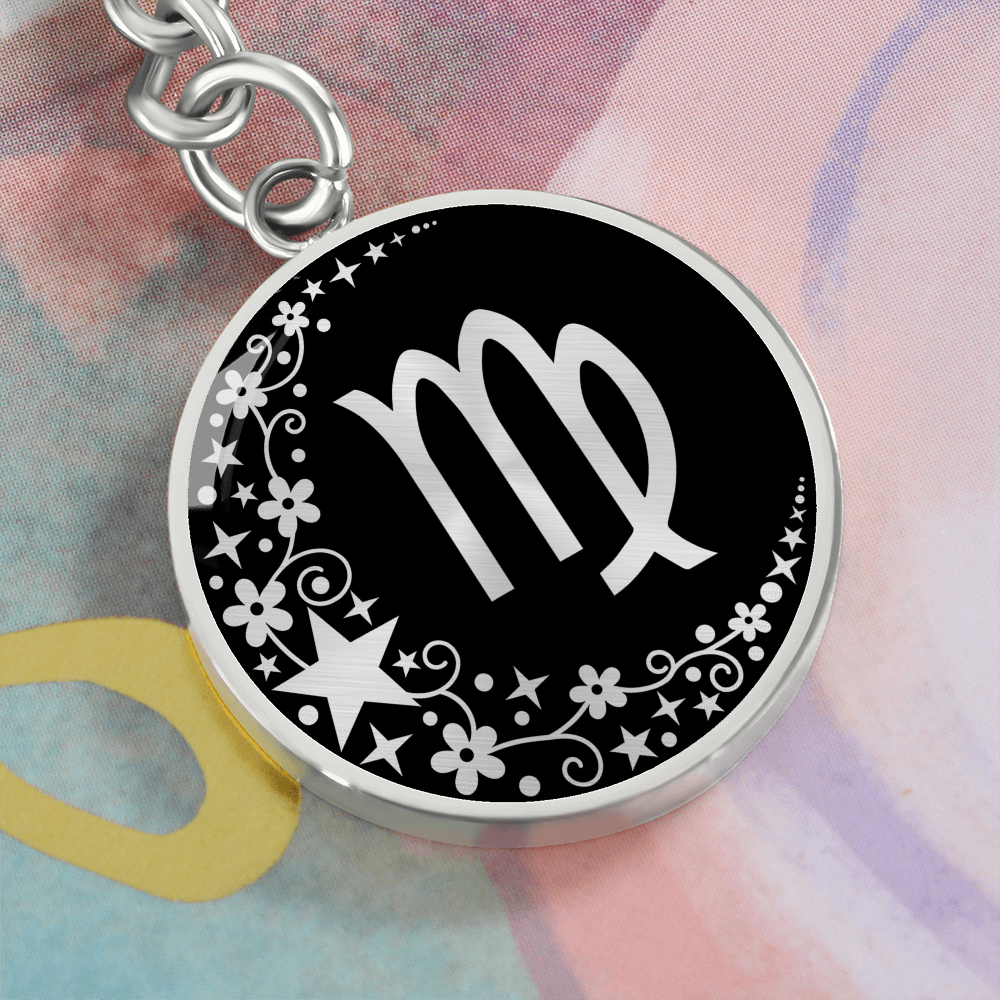 Virgo Zodiac Pendant Keychain