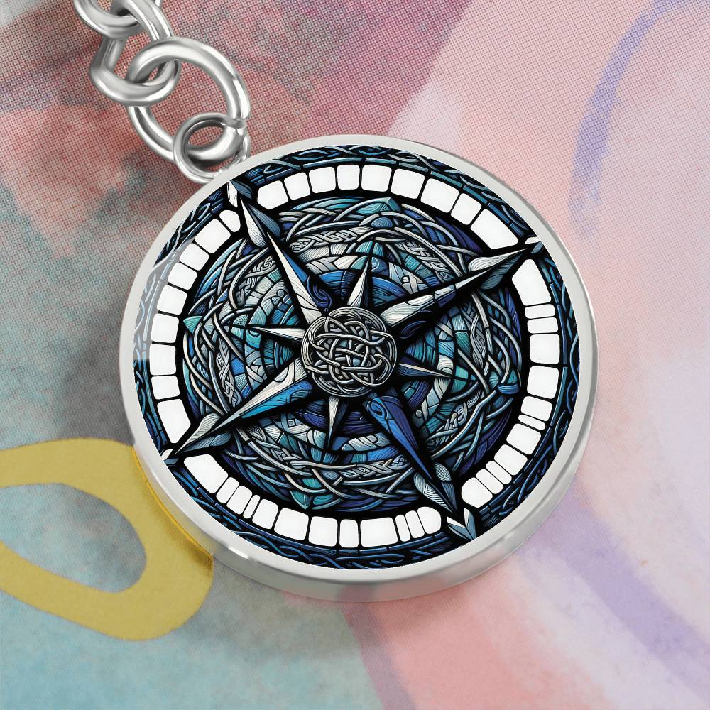 Compass Rose Keychain
