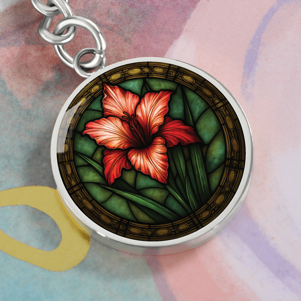 Gladiolus Keychain