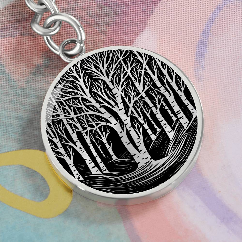 Birch Tree Keychain