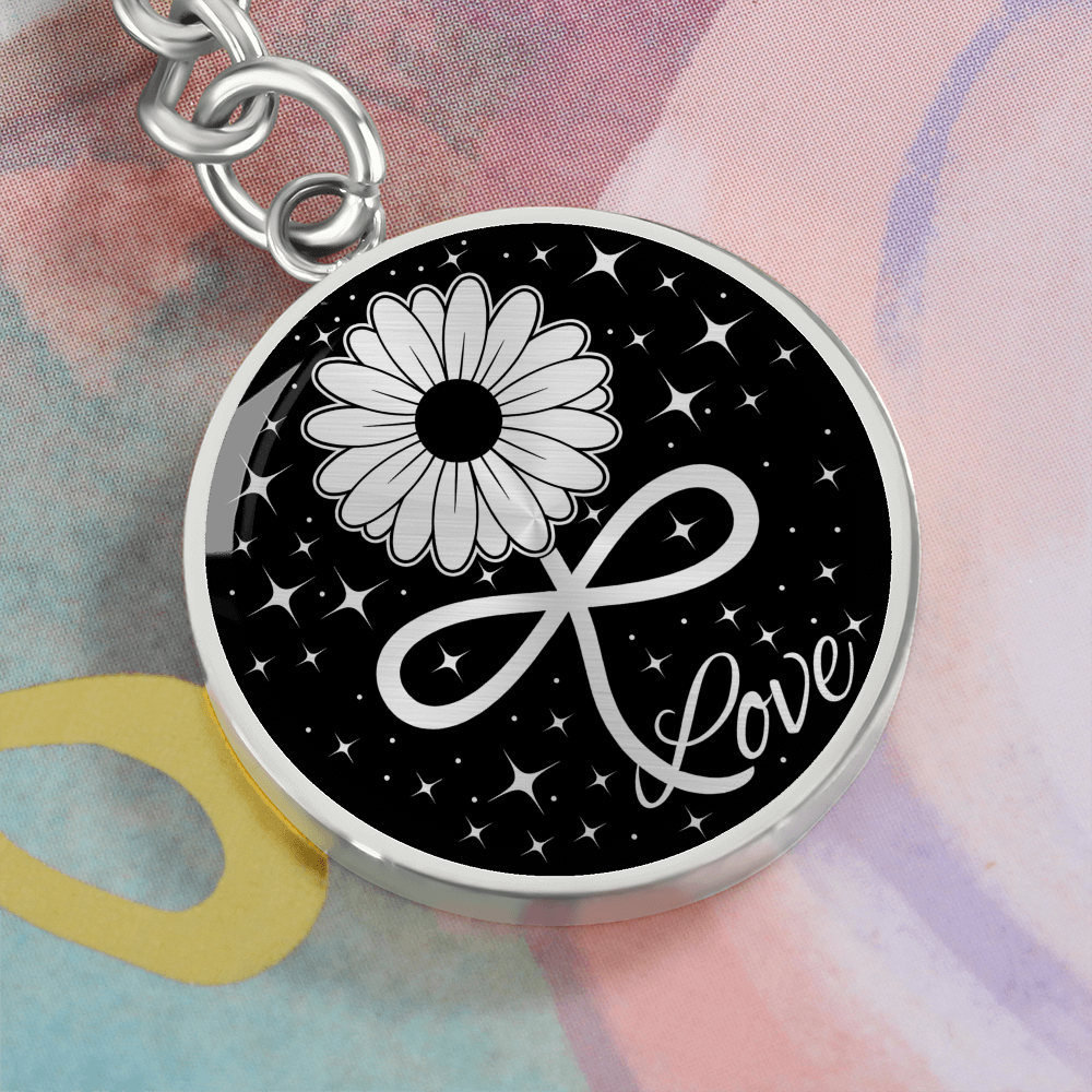 Infinity Daisy Keychain