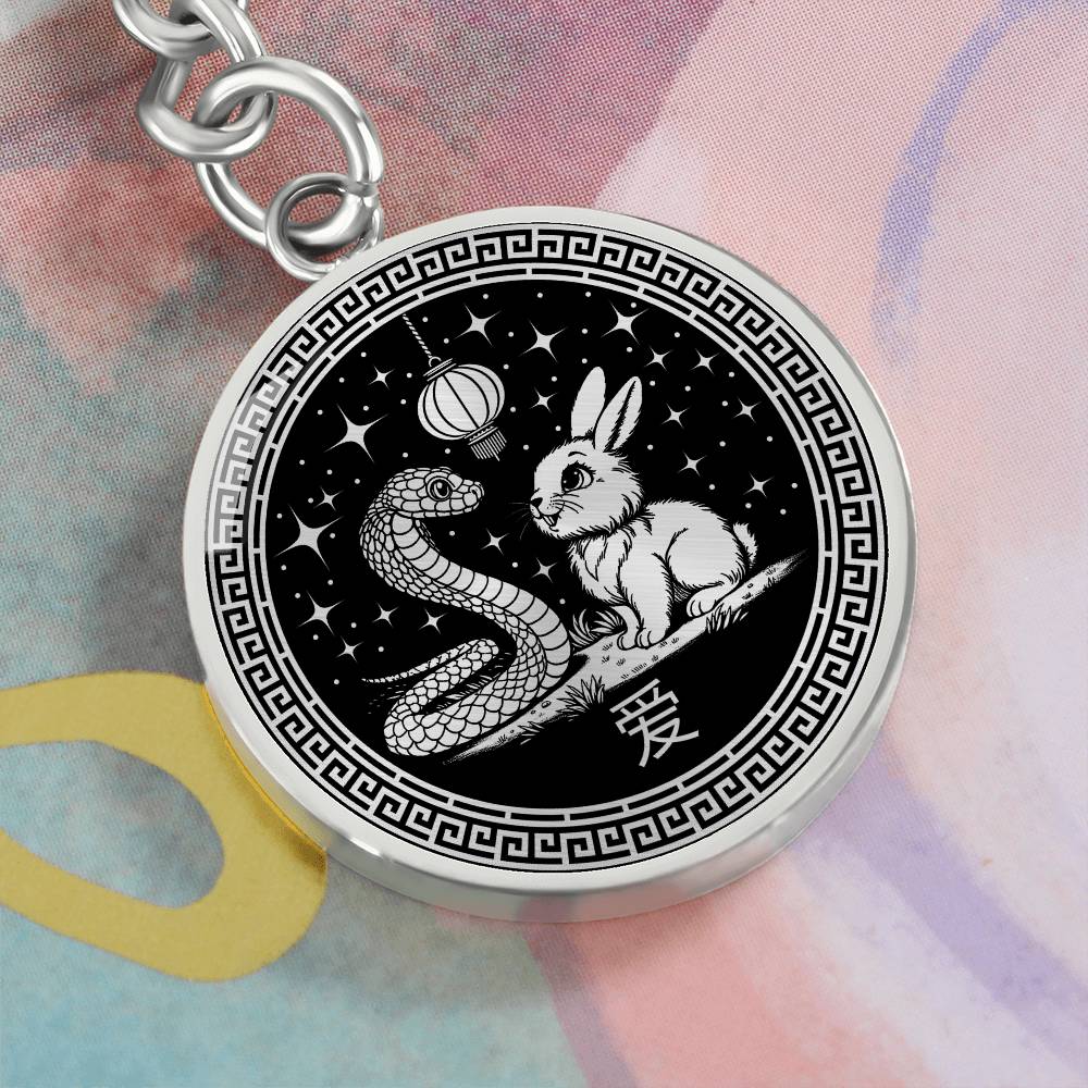 Rabbit and Snake Keychain