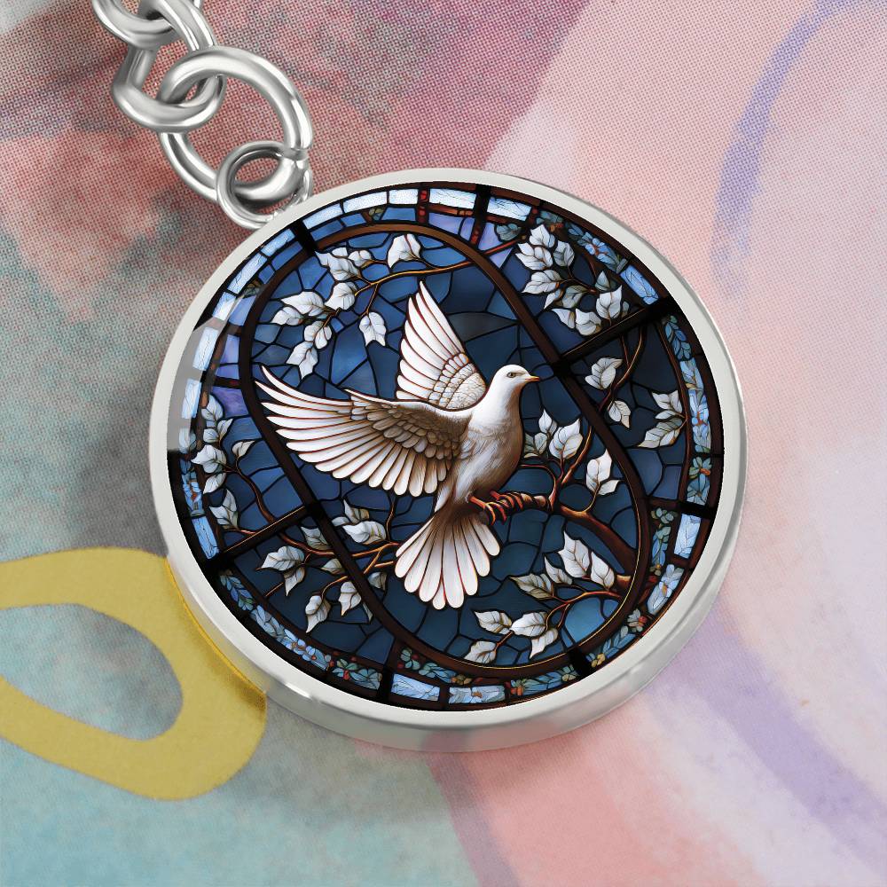 White Dove Keychain