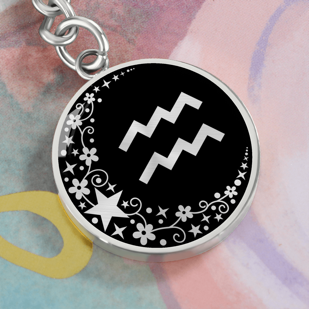 Aquarius Zodiac Keychain