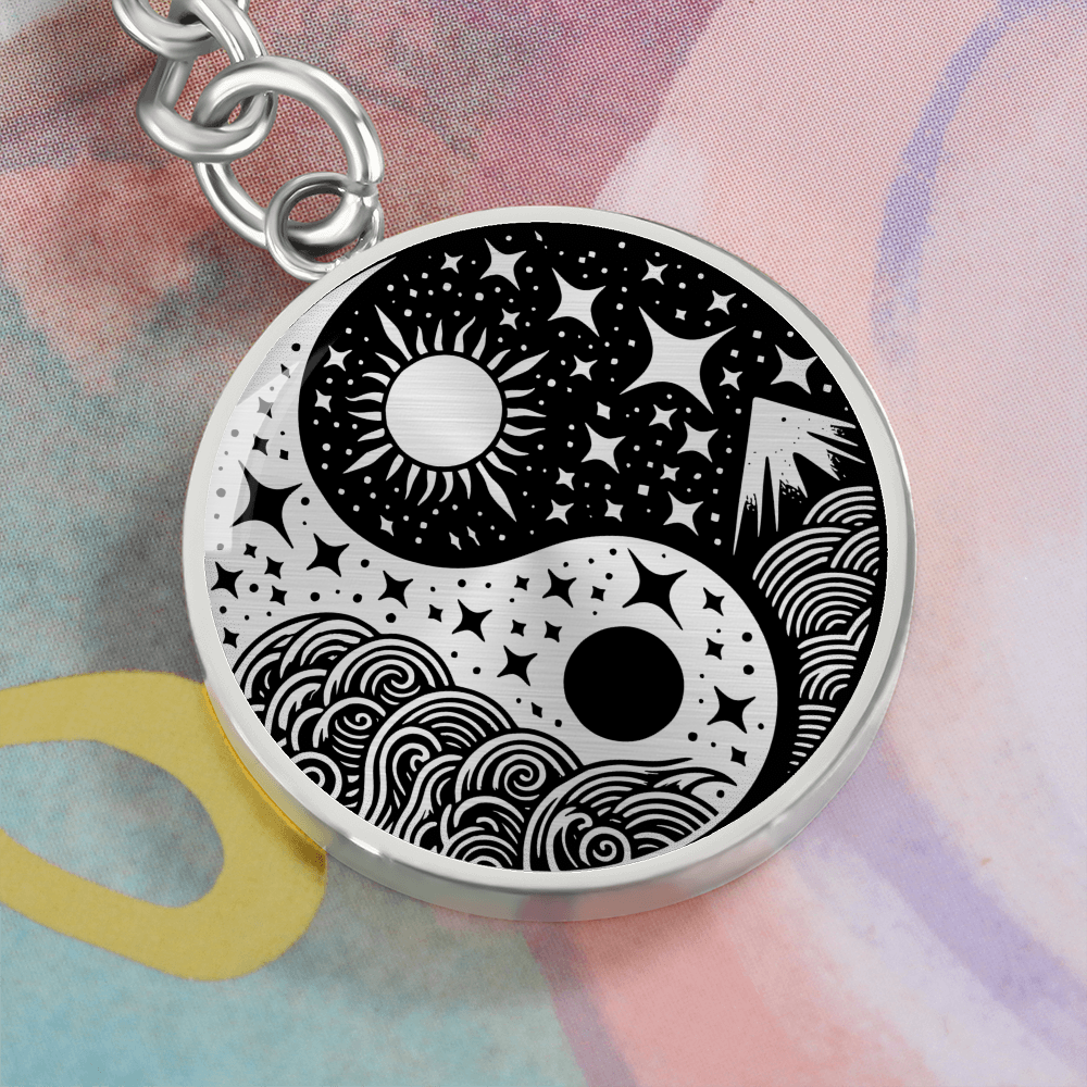 Sun and Moon Keychain