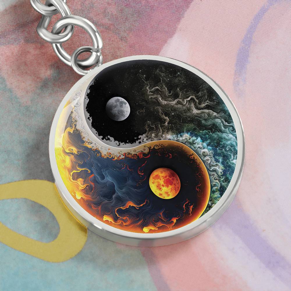 Sun and Moon Keychain