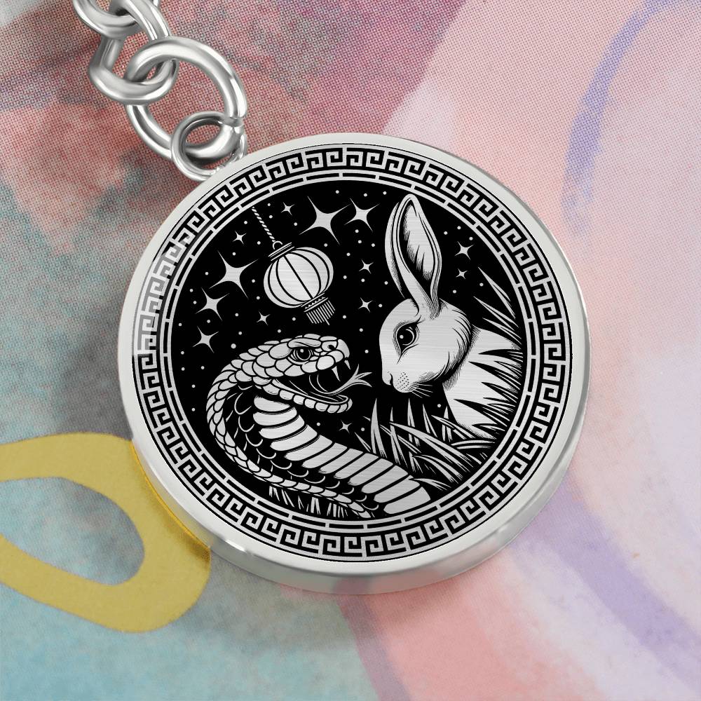 Year of The Rabbit and Snake Keychain
