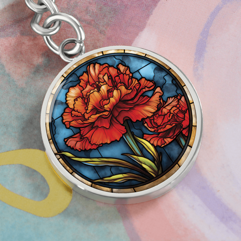 Carnation Keychain