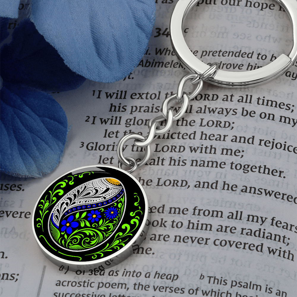 Easter Egg Keychain Blue