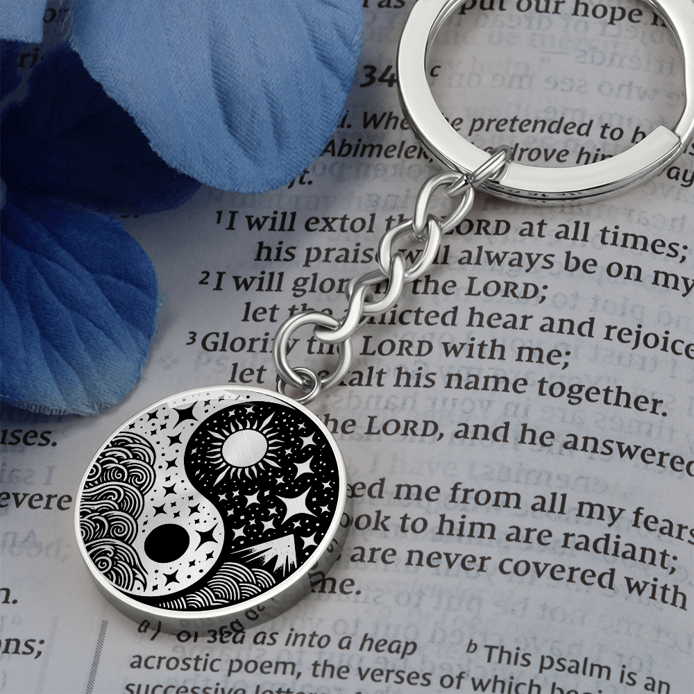 Sun and Moon Keychain