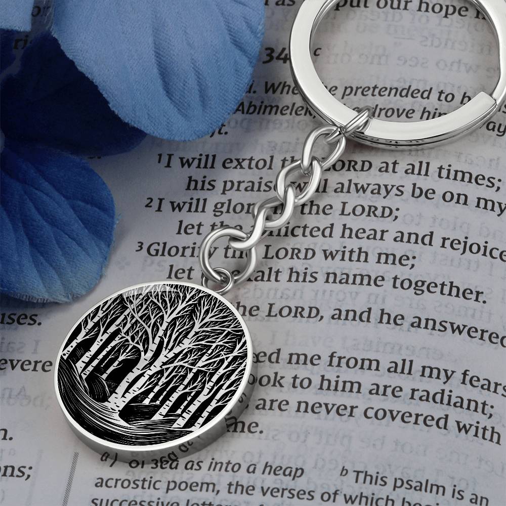 Birch Tree Keychain